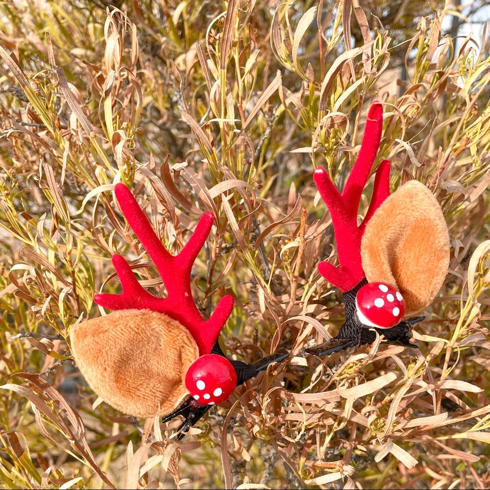 Halloween & Christmas Deer Hair Clip Handmade